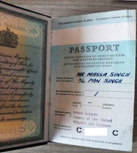 British Subject Passport Page 1