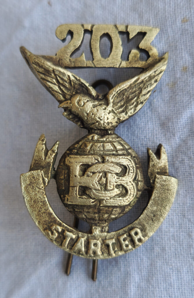 Volunteer insignia bearing 203